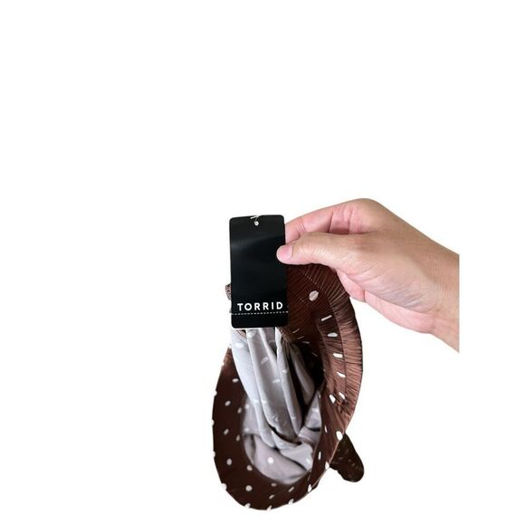 Torrid Brown Polka Dot High Low Ruffle Skirt Size 3X NWT - Picture 7 of 8